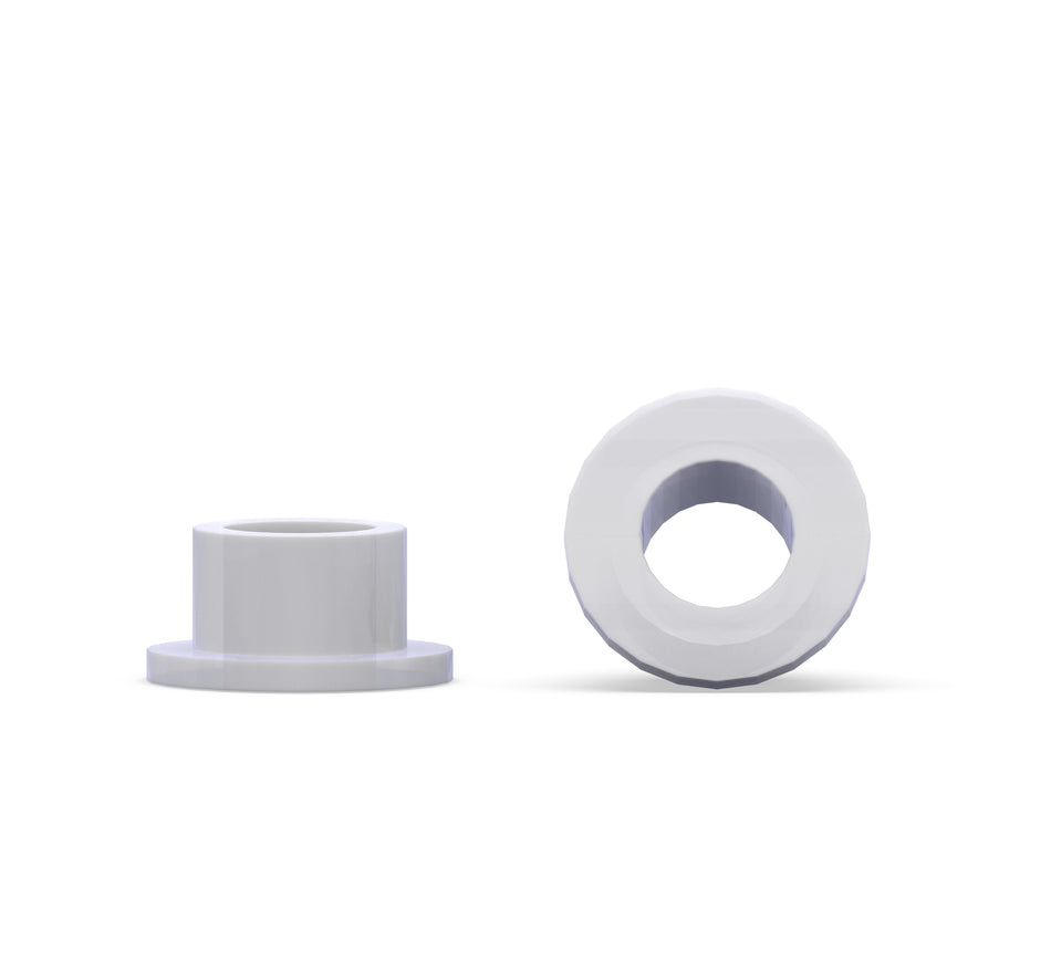 Perfluoroalkoxy (PFA) Custom Manufactured Flanged Bushings
