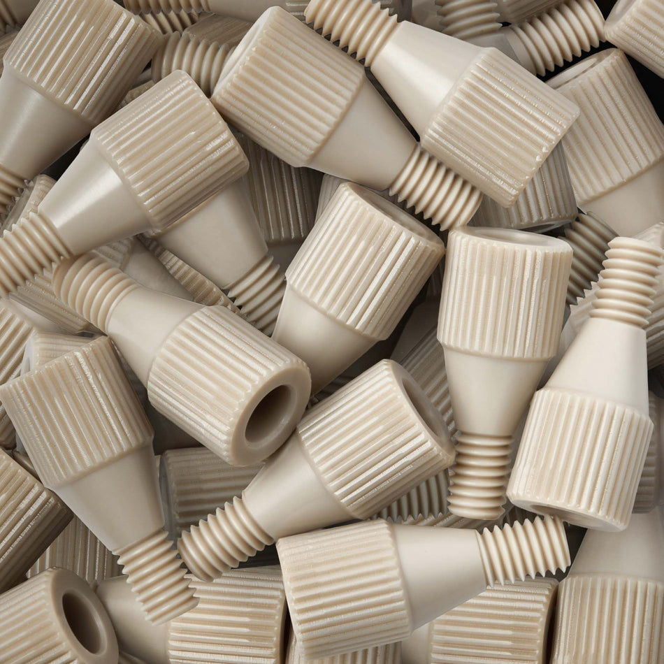 HPLC PEEK handtät delad skarv för 1/16 kapillär