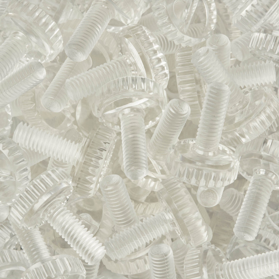 Tumskruv av polykarbonat (transparent)