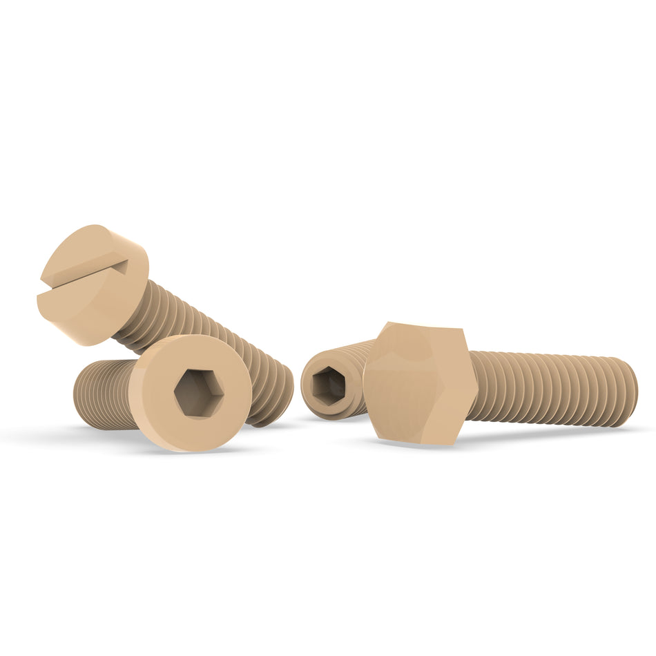 Polyether Ether Ketone GF30 (PEEK GF30) Custom Manufactured Screws