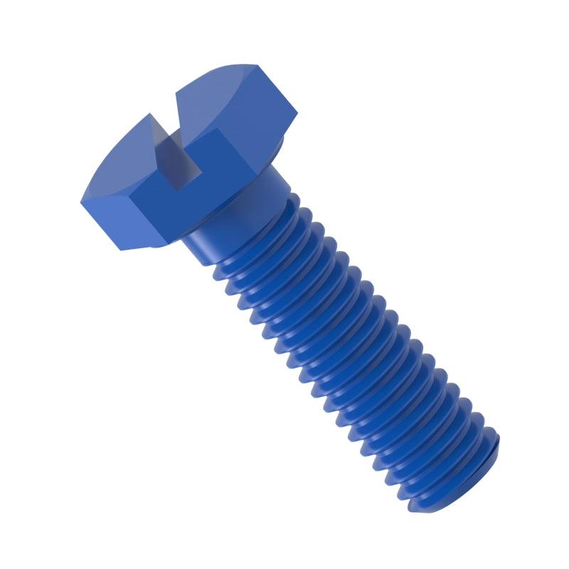 PTFE Coated Stainless Steel Slotted Hexagon Head Bolt - High Performance Polymer-Plastic Fastener Components